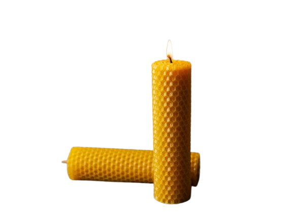 Hand-crafted with love and 100% natural beeswax, our candles burn longer, cleaner, and release a soothing natural aroma. They’re eco-friendly, non-toxic, and add a warm, calming glow to any space.